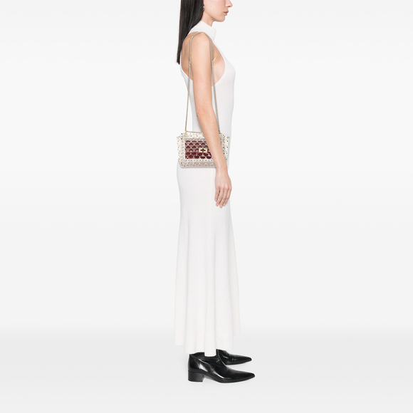 Pre-Loved Valentino Medium PVC Rockstud Spike Satchel - Picture 6 of 7